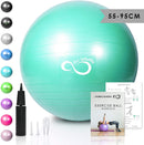 Live Infinitely Exercise Ball (55cm-95cm) Extra Thick Professional Grade Balance & Stability Ball- Anti Burst Tested Supports 2200lbs- Includes Hand Pump & Workout Guide Access