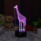 3D Illusion Animal Giraffe Remote Control LED Desk Table Night Light Lamp 7 Color Touch Lamp Kiddie Kids Children Family Holiday Gift Home Office Childrenroom Theme Decoration by HUI YUAN