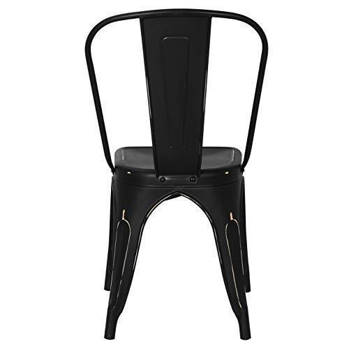 POLY & BARK EM-112-BLK-X4 Trattoria Side Chair in in Black (Set of 4)