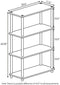 Furinno (99557BK/GY) Turn-N-Tube 4-Tier Multipurpose Shelf Display Rack - Black/Grey