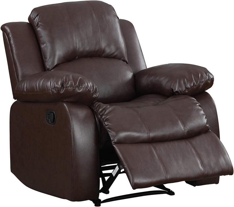 Homelegance Resonance 83" Bonded Leather Double Reclining Sofa, Brown