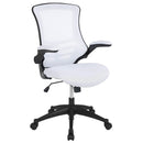 Flash Furniture Mid-Back Black Mesh Swivel Ergonomic Task Office Chair with Flip-Up Arms - BL-X-5M-BK-GG