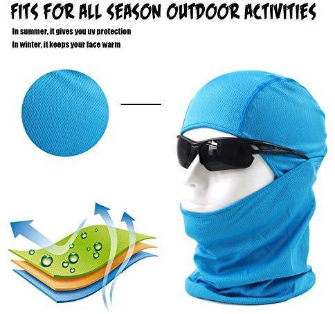 hikevalley Balaclava Face Mask Adjustable Windproof UV Protection Hood