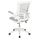 Flash Furniture Mid-Back Black Mesh Swivel Ergonomic Task Office Chair with Flip-Up Arms - BL-X-5M-BK-GG