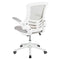 Flash Furniture Mid-Back Black Mesh Swivel Ergonomic Task Office Chair with Flip-Up Arms - BL-X-5M-BK-GG