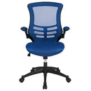 Flash Furniture Mid-Back Black Mesh Swivel Ergonomic Task Office Chair with Flip-Up Arms - BL-X-5M-BK-GG