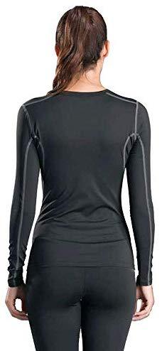 WANAYOU Women's Compression Shirt Dry Fit Long Sleeve Running Athletic T-Shirt Workout Tops