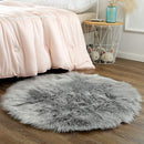 OJIA Deluxe Soft Fuzzy Fur Rugs Faux Sheepskin Shaggy Area Rugs Fluffy Modern Kids Carpet for Living Room Bedroom Sofa Bedside Decor(2 x 3ft, Grey)