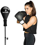 Tech Tools Punching Reflex Boxing Bag with Stand, Height Adjustable - Freestanding Punching Ball Speed Bag - Great for MMA Training, Stress Relief & Fitness