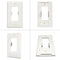 4Pack LED Night Light Outlet Cover Plate-No Wires Or Batteries,Light Sensor Auto-On LED Guidelight,Install In a Snap,Outlet Wall Plate With 0.3W High Brightness Night Light (White,Duplex)