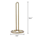 Paper Towel Holder Countertop, TY Storage Metal Standing Simply Tear Roll Holder, Fits Standard and Jumbo-Sized Rolls for Kitchen Countertop, Golden