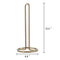 Paper Towel Holder Countertop, TY Storage Metal Standing Simply Tear Roll Holder, Fits Standard and Jumbo-Sized Rolls for Kitchen Countertop, Golden