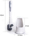 COSTOM Toilet Brush Set,Toilet Bowl Brush and Holder for Bathroom Toilet - White