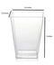 50 Plastic Party Cups for Dessert 5.4 oz - Serve Tiramisu, Parfait, Dip, Sundaes, Single Serve Desserts and More - Clear Plastic Tumbler Glasses - Mini Appetizer Dish or Square Bowl - by SticFigs