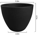 La Jolíe Muse Flower Pot Garden Planters Outdoor Indoor, Plant Containers with Drain Hole, Weathered Grey(11.3 Inch, Pack 2)