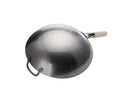 Pow Wok Stir Fry Pan - Hand Hammered Carbon Steel (14 inch, Round Bottom)