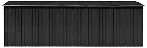 Unfade Memory Outdoor Storage Shed Garden Shed Metal Carport for Storing a Wide Variety of Tools, Garden Furniture and Garden Equipment, Metal Anthracite (101.2"x195.7"x70")