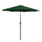 Cloud Mountain 9' Patio Umbrella, Outdoor Market Umbrella with Push Button Tilt and Crank, Aluminum Table Umbrella Outside 100% Polyester, Green