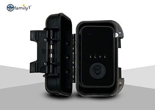 Family1st GPS Tracker for Vehicles, Kids, Teenagers, Cars, Seniors and Assets. 4G LTE GPS Tracker with SOS. Black Portable, Compact and Hidden with Real Time Updates (Portable)