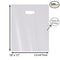 100 Pack 15" x 18" with 2 mil Thick White Merchandise Plastic Glossy Retail Bags | Die Cut Handles | Perfect for Shopping, Party Favors, Birthdays, Children Parties | Color White | 100% Recyclable