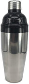 Premium Cocktail Shaker Set – 2 Professional Stainless Steel Martini Shakers (12 Ounce and 24 Ounce) – Built-In Strainer – Double Jigger Included – Bonus Cocktail Recipe eBook (Semi-Black)