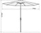 Tourke 9 Ft Patio Umbrella Outdoor Table Umbrella Crank, 8 Rids, Push Button Tilt,for Garden, Deck, Backyard, Swimming Pool and More (Sky Blue)