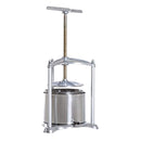 HOMCOM 1.4 Gallon Stainless Steel Manual Fruit Juice and Wine Press - Silver