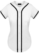 Hat and Beyond Womens Baseball Button Down Tee Short Sleeve Softball Jersey Active Shirts Made in USA