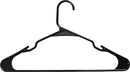 Zoyer Standard Plastic Hangers - Durable and Strong - Black (50)