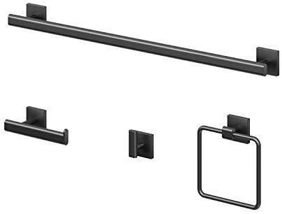 Gatco 4053AMX Elevate Bathroom Standard Toilet Paper Holder, Matte Black