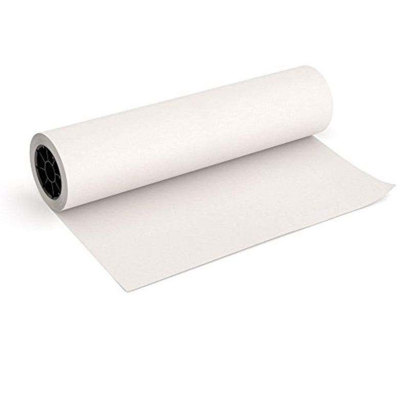 White Kraft Arts and Crafts Paper Roll - 18 inches by 175 Feet (2100 Inch) - Ideal for Paints, Wall Art, Easel Paper, Fadeless Bulletin Board Paper, Gift Wrapping Paper and Kids Crafts - Made in USA