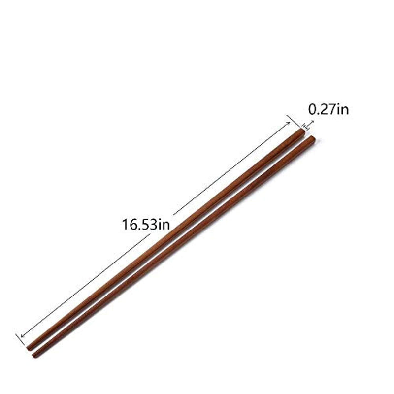 Cedmon Grocery Cooking Wooden Chopsticks, Extra Long Hot Pot Chopsticks,16.5 Inch