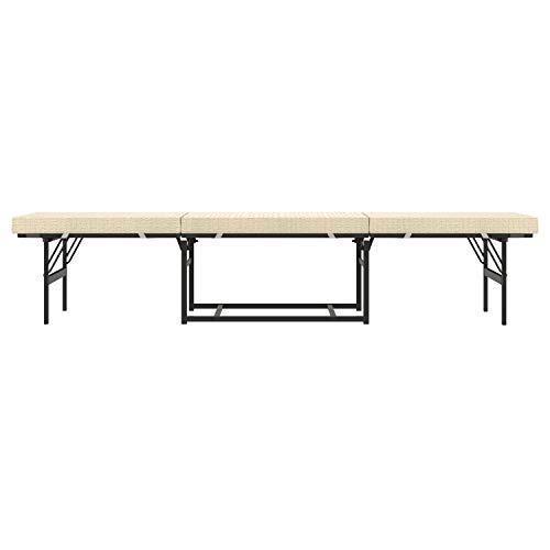 Handy Living Space Saving Folding Ottoman Sleeper Guest Bed, Gray/Brown, Twin