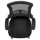 Flash Furniture Mid-Back Black Mesh Swivel Ergonomic Task Office Chair with Flip-Up Arms - BL-X-5M-BK-GG