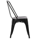 POLY & BARK EM-112-BLK-X4 Trattoria Side Chair in in Black (Set of 4)