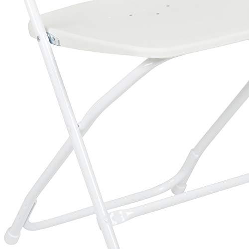 Flash Furniture 10 Pk. HERCULES Series 650 lb. Capacity Premium White Plastic Folding Chair