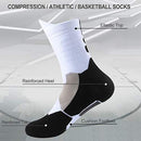 DISILE Elite Basketball Socks, Cushioned Dri-Fit Athletic Crew Socks - Thick Sports Socks For Men & Women