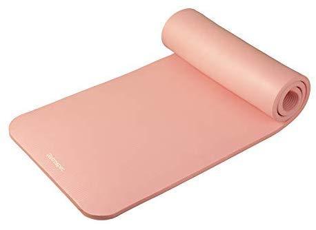 Retrospec Solana Yoga Mat 1" w/ Nylon Strap for Men & Women - Non Slip Exercise Mat for Yoga, Pilates, Stretching, Floor & Fitness Workouts