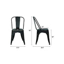 POLY & BARK EM-112-BLK-X4 Trattoria Side Chair in in Black (Set of 4)