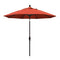 California Umbrella 9' Round Aluminum Market Umbrella, Crank Lift, Collar Tilt, White Pole, Sunbrella Pacific Blue