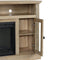 Ameriwood Home Chicago TV Stand with Fireplace, Rustic Gray