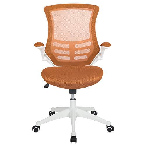 Flash Furniture Mid-Back Black Mesh Swivel Ergonomic Task Office Chair with Flip-Up Arms - BL-X-5M-BK-GG