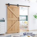 5FT Heavy Duty Sturdy Sliding Barn Door Hardware Kit -Super Smoothly and Quietly - Simple and Easy to Install - Includes Step-by-Step Installation Instruction -Fit 30" Wide Door(Rhombic Shape Hanger)