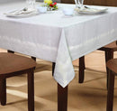 COTTON CRAFT 100% Linen Hemstitch Table Cloth - Size 60x90 Natural - Hand Crafted and Hand Stitched Table Cloth with Hemstitch Detailing.