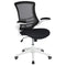 Flash Furniture Mid-Back Black Mesh Swivel Ergonomic Task Office Chair with Flip-Up Arms - BL-X-5M-BK-GG