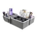 Homyfort Foldable Cloth Storage Box Closet Dresser Drawer Organizer Cube Basket Bins Containers Divider with Drawers for Underwear, Bras, Socks, Ties, Scarves, Set of 6, Grey