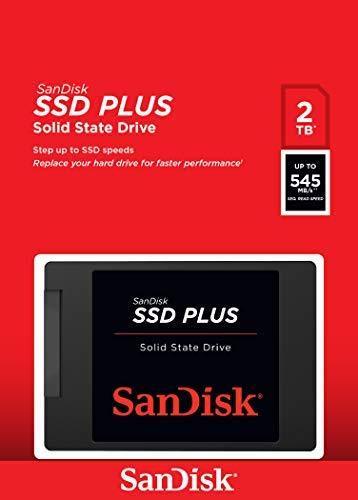 SanDisk SSD PLUS 1TB Internal SSD - SATA III 6 Gb/s, 2.5"/7mm, Up to 535 MB/s - SDSSDA-1T00-G26