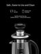 Electric Kettle, Willsence Electric Tea Kettle Stainless Steel Glass Boiler Hot Water Tea Heater with Temperature Control LCD Display, Removable Tea Infuser, 1.7 L, 1200W (Glass)