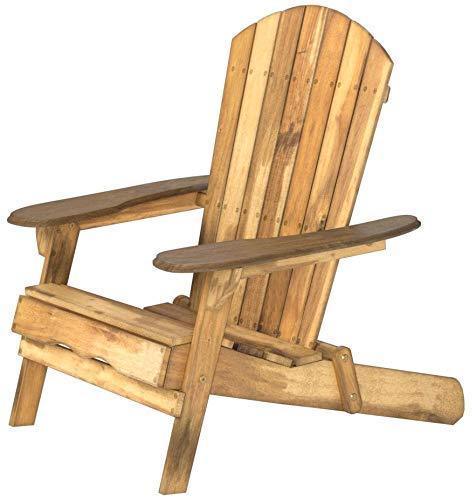 Christopher Knight Home 296698 Denise Austin Home Milan Brown Outdoor Folding Wood Adirondack Chair (Set of 2), Set of Two, Natural