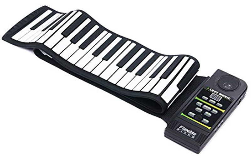 Tomsenn 88 Keys Professional Silicon rubber midi Flexible Roll up Electronic Piano Keyboard with louder speaker,for windows.